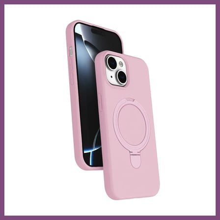 Twin Store iPhone 14 Uyumlu Regal Magsafe Standlı Kapak - Açık Pembe BZSTWIN