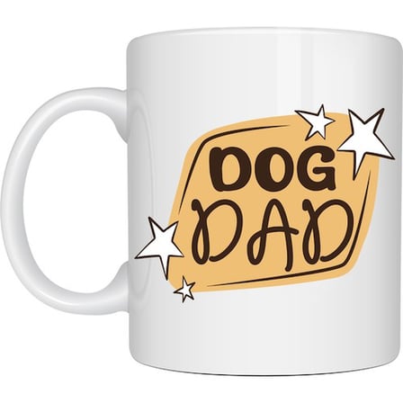 Dog Dad Kupa MODEL 184 – Köpek Babası Temalı Porselen Kahve Kupası – Köpek Severlere Özel Hediyelik Kupa