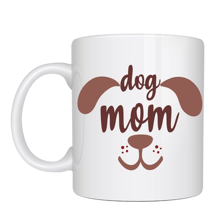 Dog Mom Kupa MODEL 185 – Köpek Annesi Temalı Porselen Kahve Kupası – Köpek Severlere Hediye Kupa