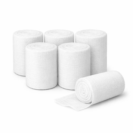 6 cm x 4 m Hidrofil Sargı Bezi Pamuklu Gazlı Bez Kısa Metraj Medikal Sarım Bezi 5 Adet