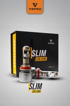 Slim Mercekli H7 LED Far Ampulü 40W 12V Fanlı VR Pro H7 Led Xenon Beyaz Işık