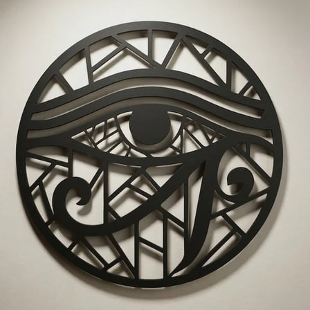 Horus Gözü Duvar Tablosu MDF Lazer Kesim Geometrik Modern Duvar Süsü Eye of Horus Dekor