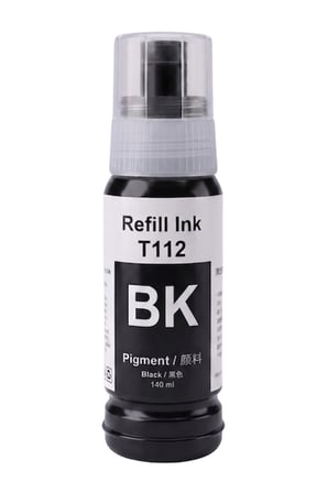 T112BK  **Kutusuz**  Siyah Şişeli Mürekkep (140 ml )