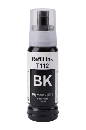 T112BK  **Kutusuz**  Siyah Şişeli Mürekkep (140 ml )