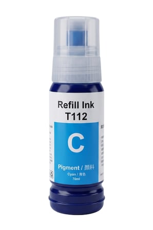 T112C  **Kutusuz**  Mavi Şişeli Mürekkep (70 ml )