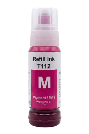 T112M  **Kutusuz**  Kırmızı Şişeli Mürekkep (70 ml )