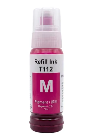 T112M  **Kutusuz**  Kırmızı Şişeli Mürekkep (70 ml )