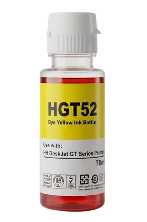 Hp GT52Y  **Kutusuz** Moh56A Sarı Şişeli Mürekkep  70ml