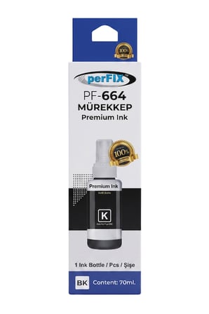 perFIX PF T6731  Siyah Şişeli Mürekkep (70 ml )