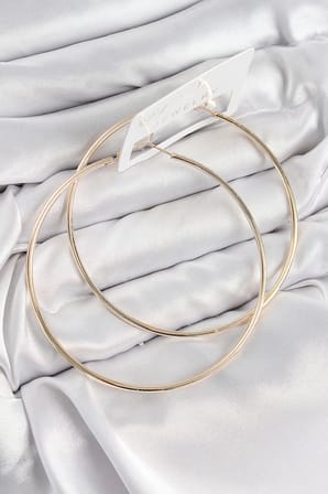 Pirinç Halka Model Gold Renk Kadın Küpe