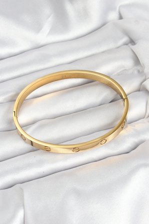 316L Çelik Gold Renk 65 mm Kadın Kelepçe Bileklik