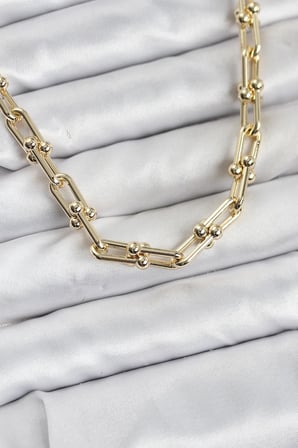 Pirinç Gold Renk Tifani Model Kadın Kolye