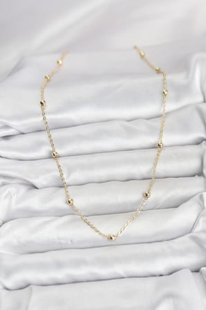 CM Gold Renk Top Zincirli Kadın Kolye