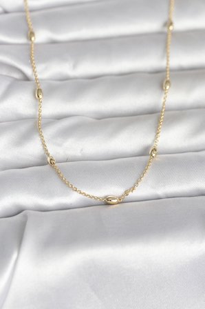 CM  Damla Topçuk Model Zincirli 60 cm Kadın Kolye