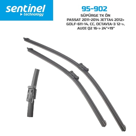 Sentinel Audi Q2 Jetta 4 Golf 6 Passat CC Octavia 3  Silecek 600-480mm