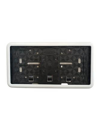 Çerçeveli Dikdörtgen  Plakalık Plaka Altlığı Beyaz 32X17cm 1 Adet