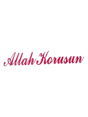 Allah Korusun Yazılı Oto Sticker Kırmızı 14x3cm