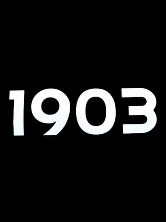 1903 Yazılı Oto Sticker Beyaz 20x7cm