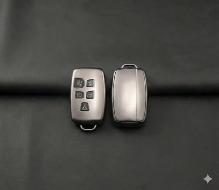 Land Rover Range Rover 2010-2018 Uyumlu Smart 3 Buton Silikon Oto Anahtar Kumanda Kabı Kılıf Gri