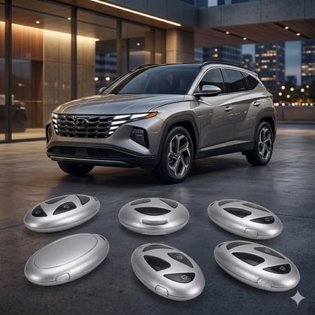 Hyundai Tuscon Ioniq Uyumlu Smart 3 Buton Silikon Oto Anahtar Kumanda Kabı Kılıf Gri