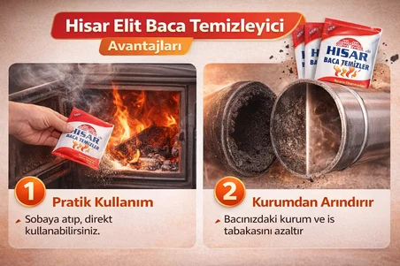Hisar Elit Baca Temizleyici Soba ve Şömine İçin Kurum Temizleme Ürünü