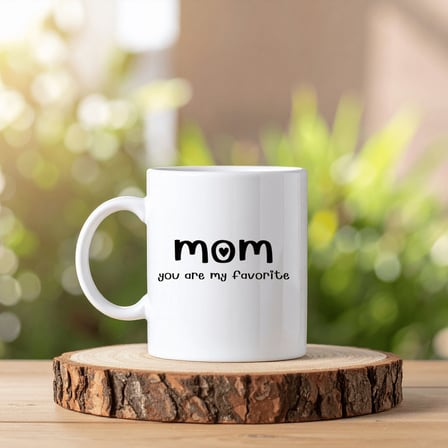Mom You Are My Favorite Yazılı Kupa Model 205 Anneye Hediye Seramik Kupa Şık Tasarım Kahve Kupası