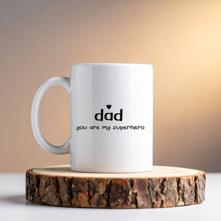 Dad You Are My Superhero Tasarım Kupa Model 228 Babaya Hediye Baskılı Seramik Kahve Kupası