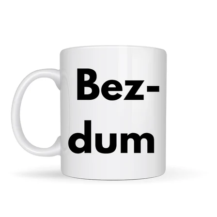 Bezdum Yazılı Minimal Tasarım Kupa Model 240 Karadeniz Mizah Temalı Baskılı Seramik Kahve Kupası