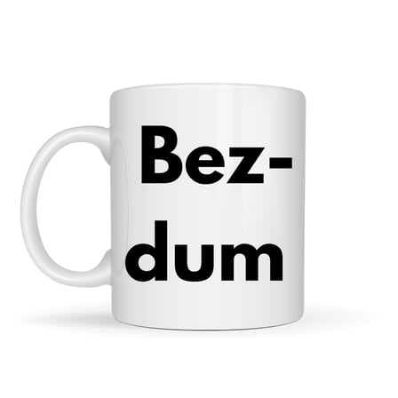 Bezdum Yazılı Minimal Tasarım Kupa Model 240 Karadeniz Mizah Temalı Baskılı Seramik Kahve Kupası