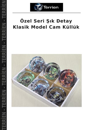 Özel Seri Şık Detay Klasik Model Cam Küllük