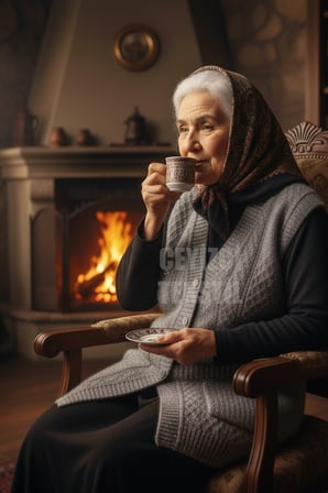 Yelek Düğmeli Çeyizlik Yelek - Anne Yeleği - Gri