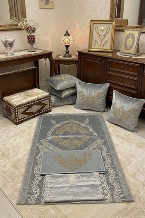 Nişan Seccade Takımı Fransız Dantelli 4 Parça Seccade Seti Söz Nişan Seti Seccade Takımı