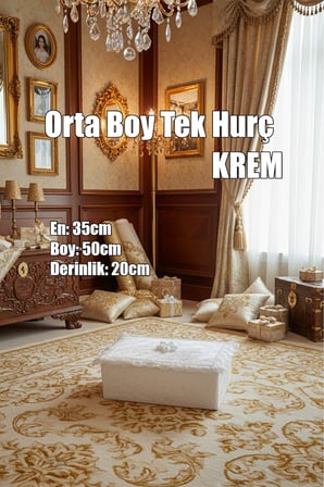 Çeyizlik Orta Tek Hurç Çiçekli, Kadife Tek Hurç Çeyizlik Dantelli Hurç, Orta Boy Hurç