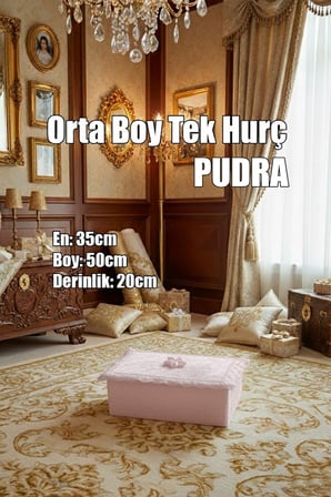 Çeyizlik Orta Tek Hurç Çiçekli, Kadife Tek Hurç Çeyizlik Dantelli Hurç, Orta Boy Hurç