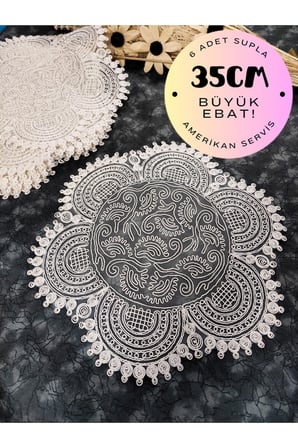Supla, Amerikan Servis 6lı Supla, 6 Adet Supla, 6lı Tabak Altlığı