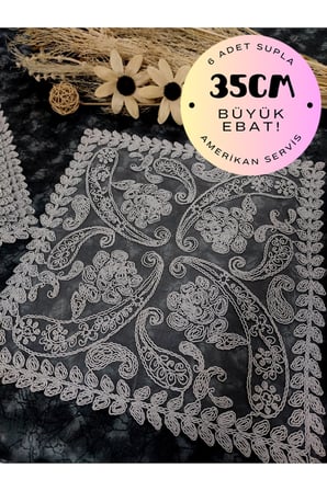Supla, Gri Amerikan Servis 6lı Supla, 6 Adet Supla, 6lı Tabak Altlığı