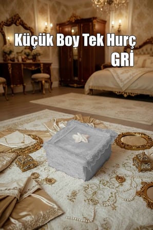 Çeyizlik Küçük Tek Hurç Çiçekli, Kadife Tek Hurç Çeyizlik Dantelli Hurç, Küçük Boy Hurç