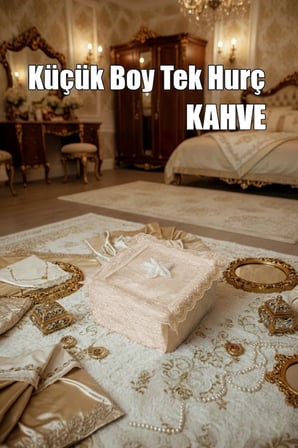 Çeyizlik Küçük Tek Hurç Çiçekli, Kadife Tek Hurç Çeyizlik Dantelli Hurç, Küçük Boy Hurç