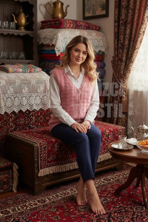 Kadın Yeleği, Çeyizlik Örgü Yelek, Hediyelik Nişan Yeleği, Nişan & Çeyiz Yelekleri