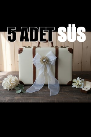 Bohça Süsü, Gelin Damat Çeyiz Düğün Nikah Nişan Konvoy Arabası Sünnet Kına Süsü 5 Adet