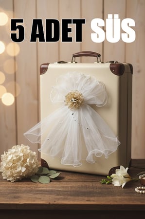 Bohça Süsü, Gelin Damat Çeyiz Düğün Nikah Nişan Konvoy Arabası Sünnet Kına Süsü 5 Adet