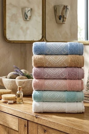 12 ADET Karışık Kadife El Havlusu - 45 x 85 Cm Spa Ve Otel Havlusu