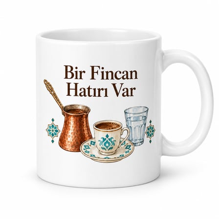 Bir Fincan Hatırı Var Tasarımlı Porselen Kupa - Model 375