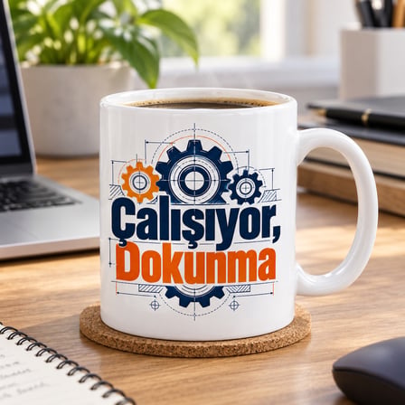 Molası Tasarımlı Porselen Kupa - Model 354