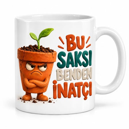 Bahçe İnadı Tasarımlı Porselen Kupa - Model 821