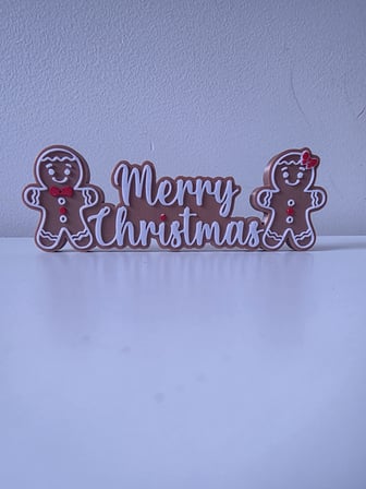 Zencefilli Kurabiye Merry Christmas Yazılı Yılbaşı Dekoratif Süs