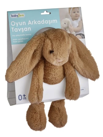 Uyku Arkadaşım Oturabilen Tavşan 30 Cm 730 Kahve