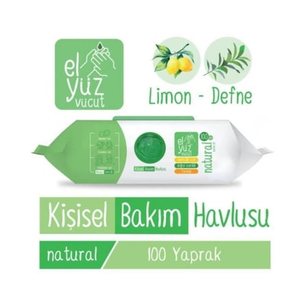 Kişisel Bakım Havlusu 100'Lü Naturel