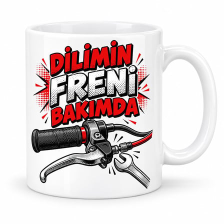 Laf Freni Tasarımlı Porselen Kupa - Model 813