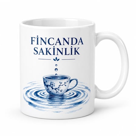 Fincanda Sakinlik Tasarımlı Porselen Kupa - Model 327